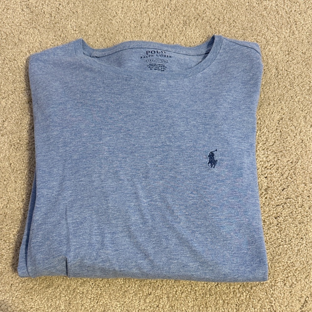 Polo by Ralph Lauren Heather Blue Long Sleeve Tee